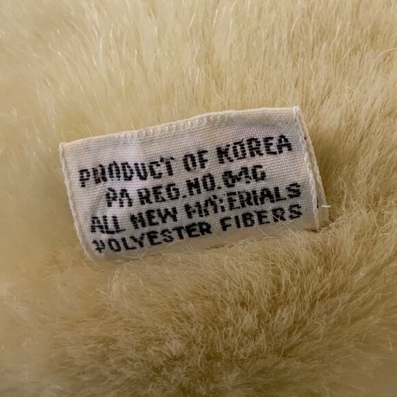 Charm Co Plush Teddy Bear 12 inch Beige Polyester Vintage 1988 Korea - Picture 6 of 6